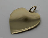 New Genuine 375 9ct Yellow Or Rose Or White Gold Large Heart Shield Pendant