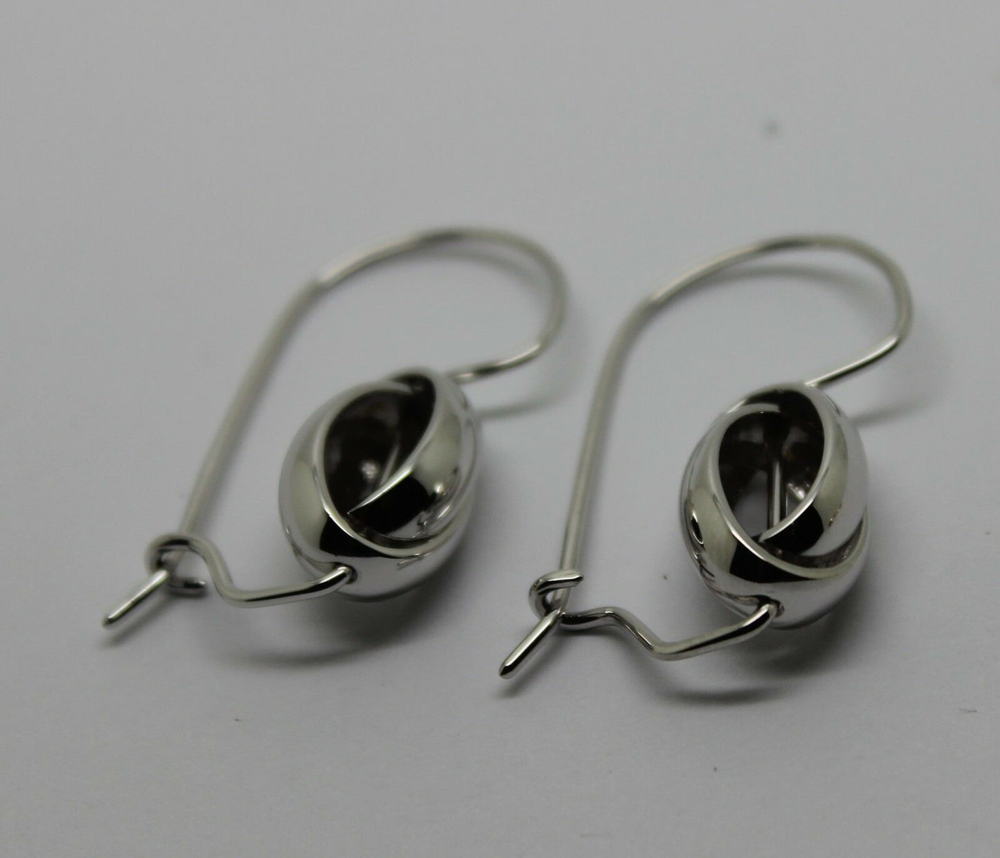 Kaedesigns New Genuine New 9ct 9K Yellow, Rose or White  Gold Spinning Oval Belcher Ball Earrings