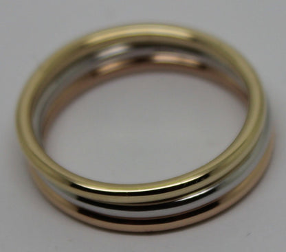 Kaedesigns, Genuine Solid Stackable Rings 9ct Yellow, White And Rose Gold Bands