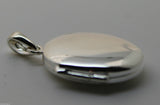 Genuine Sterling Silver Oval Locket Pendant With 2 Photos