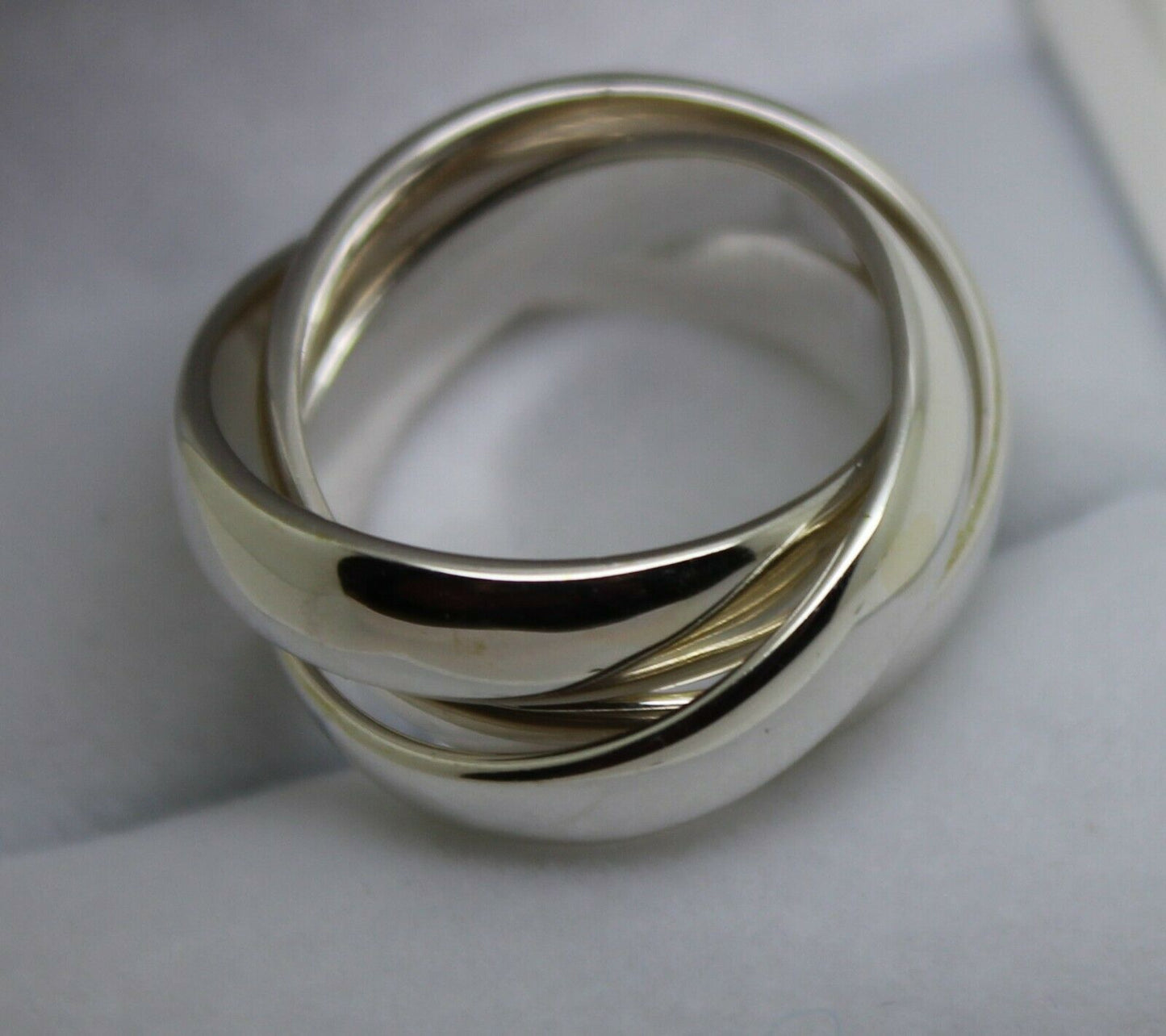 Sterling Silver Size O 1/2 Russian Wedding Band Ring, 5mm wide x 3 bands