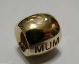 Kaedesigns, Genuine Solid 14ct Yellow Or Rose Or White Gold Mum Bead Charm