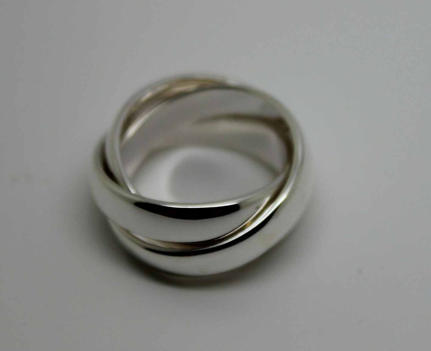 Sterling Silver Size O 1/2 Russian Wedding Band Ring, 5mm wide x 3 bands