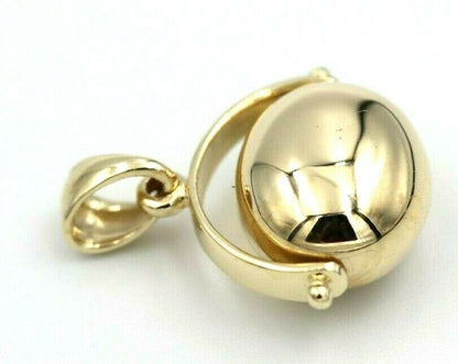 Kaedesigns, New Genuine 9ct 9kt Yellow, Rose or White Gold Large Oval Ball Spinner Pendant