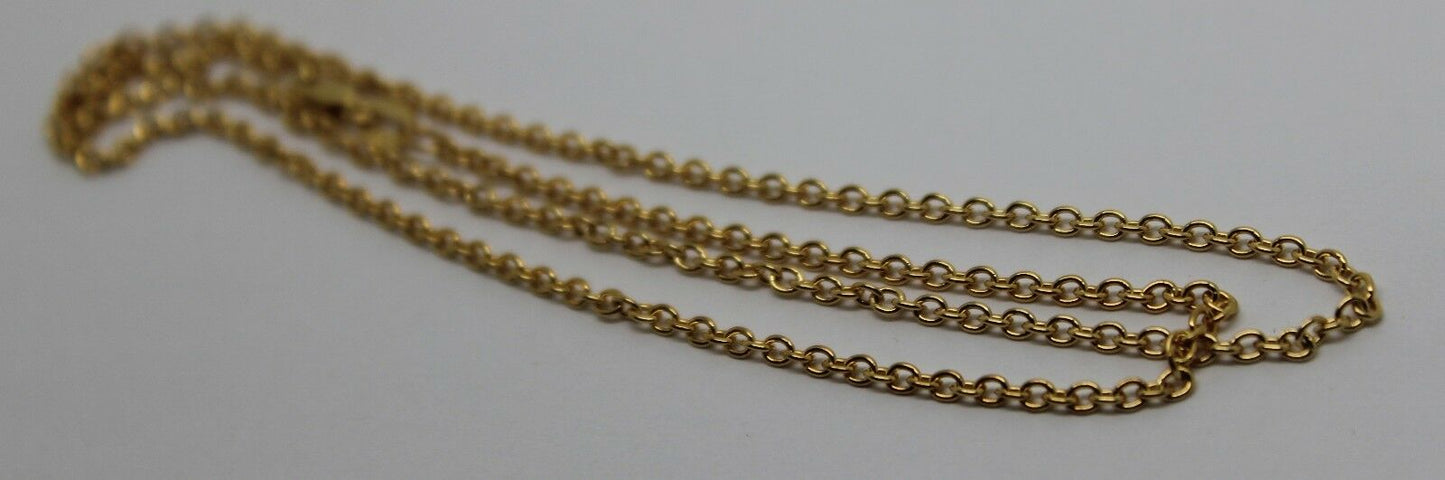 9ct Yellow Gold Belcher / Cable Chain Necklace 45cm 2.57grams