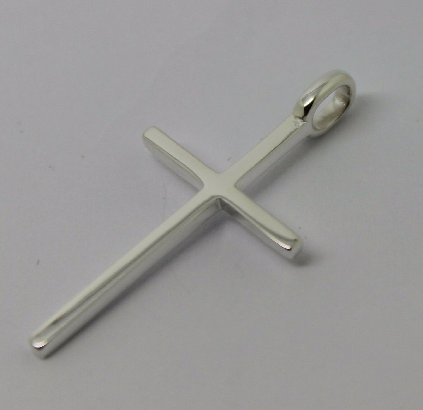 Kaedesigns, Genuine Solid New Sterling Silver Thin Medium Plain Cross Pendant