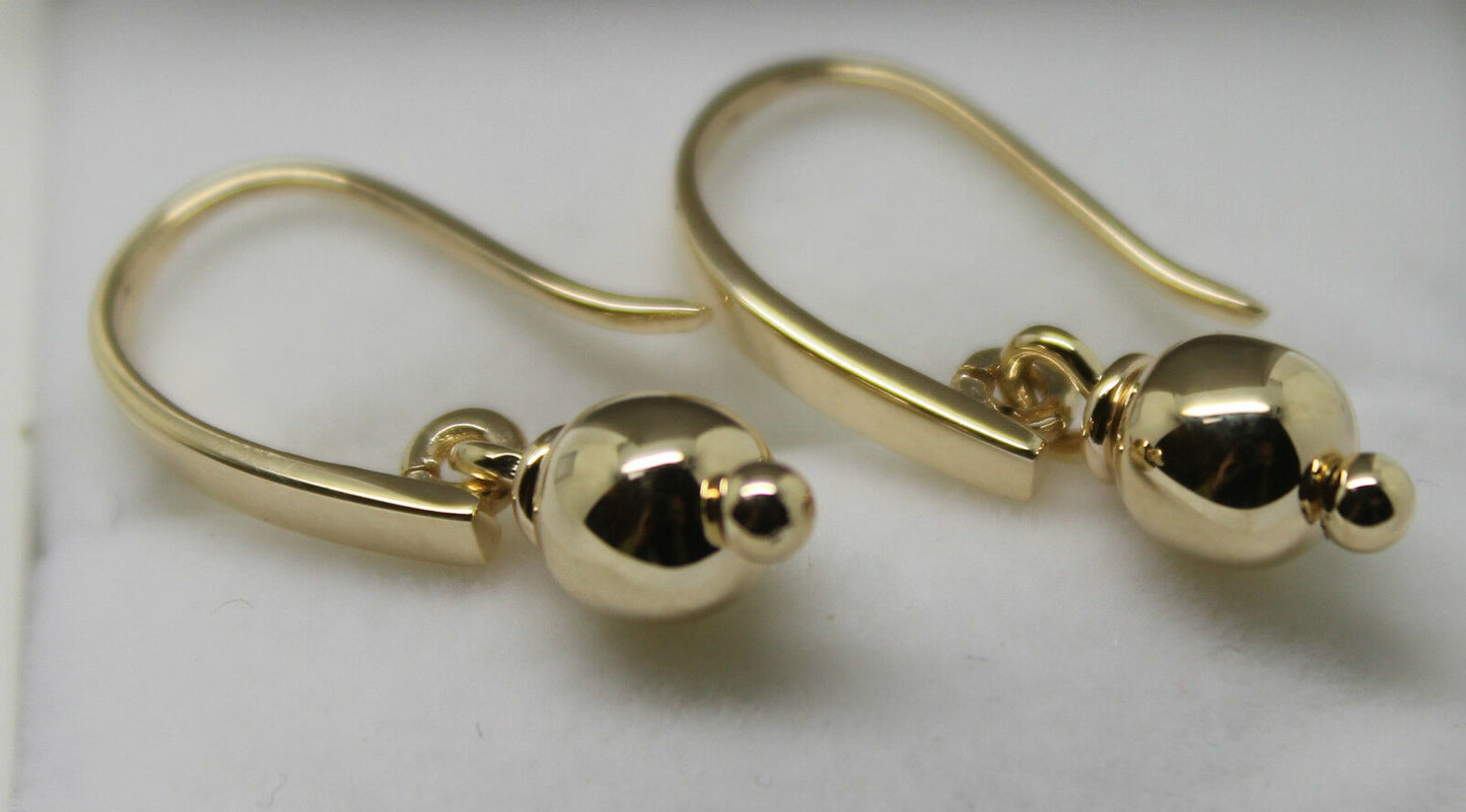 Kaedesigns, Genuine 9ct 9k Yellow Or Rose Or White Gold 6mm Ball Drop Earrings