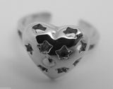 Kaedesigns Genuine New Solid 925 Sterling Silver Heart Star Toe Ring 232