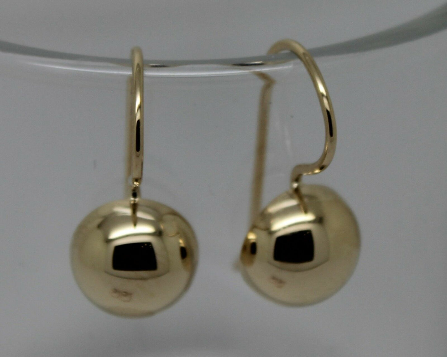 Kaedesigns New 9ct Solid Yellow, Rose Or White Gold 10mm Half Plain Ball Earrings
