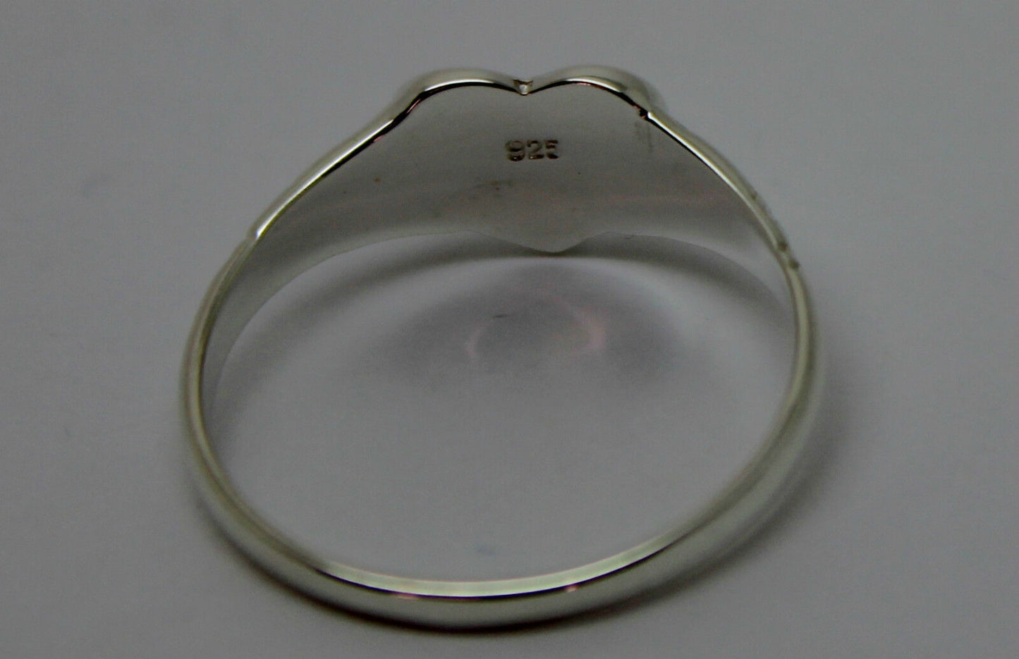 Kaedesigns New Size H Sterling Silver Heart Signet Ring