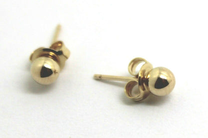 Kaedesigns, New 9ct 9k Yellow Gold 3mm Stud Ball Earrings