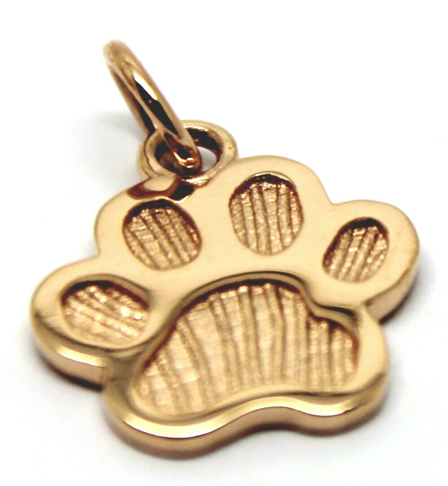 Small 9ct Yellow or Rose or White Gold Dog Animal PAW Pendant or Charm Shield