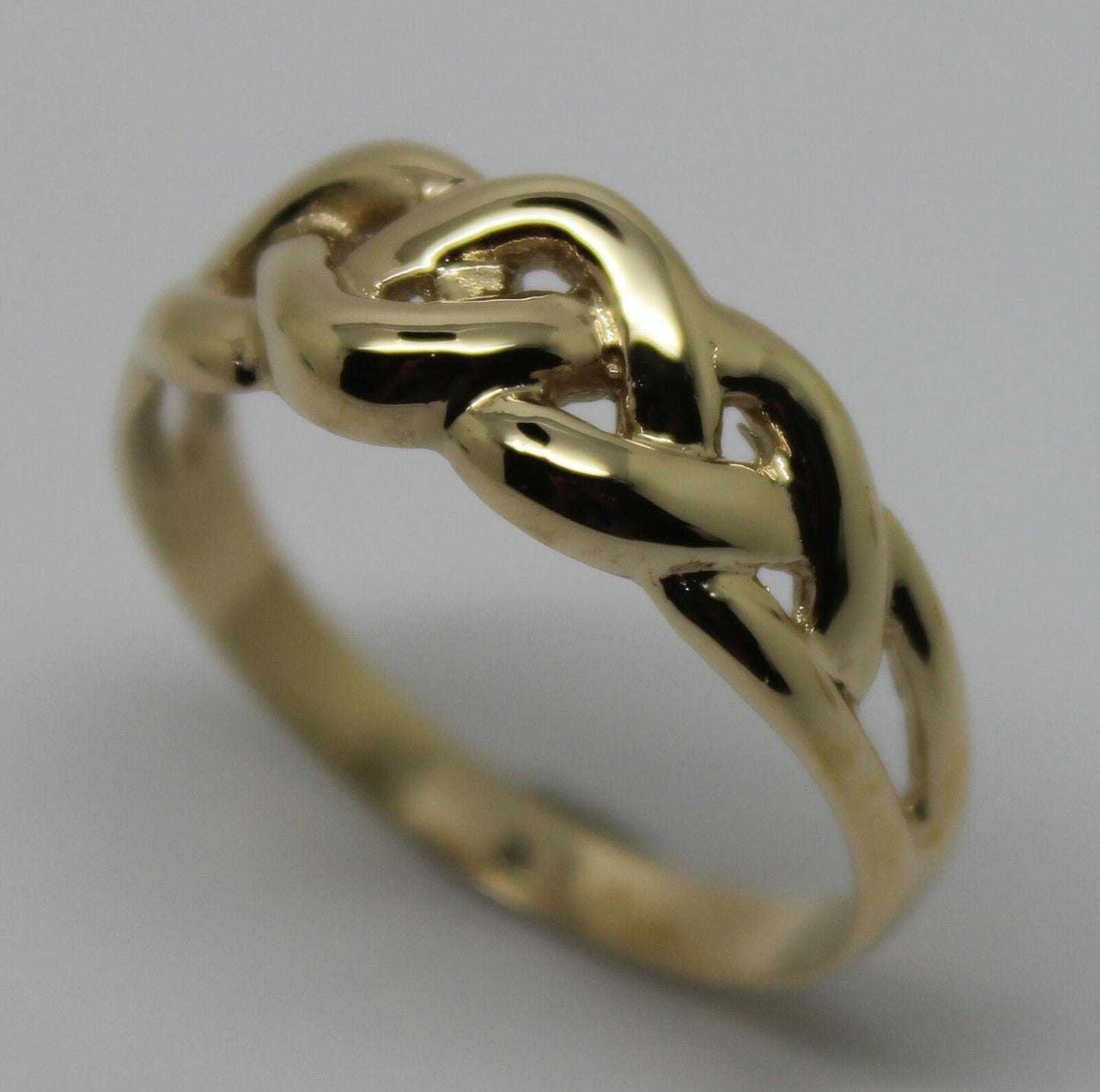 Genuine Solid 9ct White Or Rose Or Yellow Gold Celtic Knot Ring Choose Size