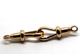 Genuine 9ct Solid 2 X  Yellow, Rose or White Gold Albert Swivel Clasp 21mm Size