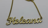 Genuine Solid 9ct 375 Yellow, Rose or White Gold Diamond Nameplate Pendant Necklace Any Name!