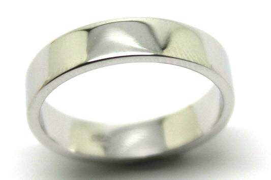 Size T New Heavy Solid 9ct 9k White Gold Wedding Band Ring, Free Engraving