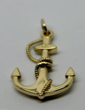 Genuine, Kaedesigns 9ct 9kt Yellow, Rose or White Gold Large Solid Anchor Boat Pendant / Charm