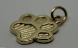 Small 9ct Yellow or Rose or White Gold Dog Animal PAW Pendant or Charm Shield