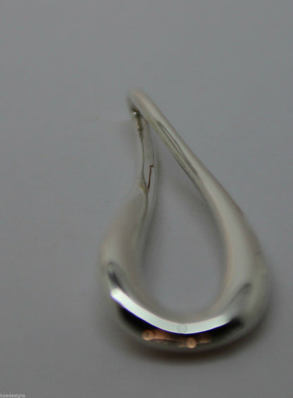 Genuine Sterling Silver 925 Medium or Large Solid Teardrop Pendant