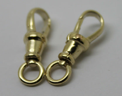 Genuine 9ct Solid 2 X Yellow Gold Albert Swivel Clasp 19mm Size