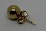 Genuine 18ct Yellow Gold One Only 6mm Stud Ball Earring