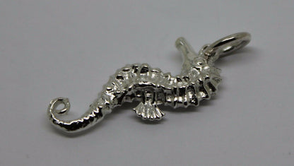 Kaedesigns, Genuine 9ct Yellow Or Rose Or White Gold Or Silver 3D Seahorse Charm