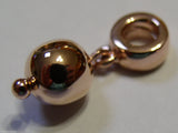 Genuine 9ct Yellow or Rose or White Gold or Silver Ball bead for charm bracelet