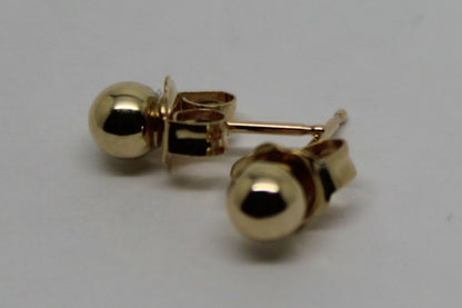 Kaedesigns New 9ct 375 Yellow Gold 4mm Stud Ball Earrings