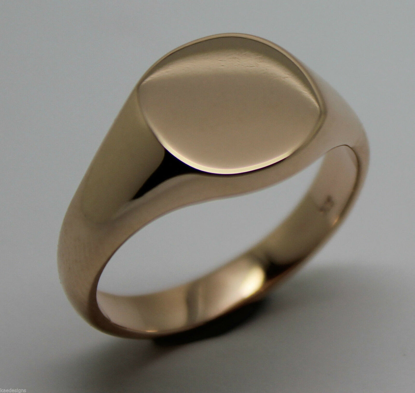 Genuine Heavy 375 Solid 9ct White Or Rose Or Yellow Gold Oval Signet Ring Size N to X