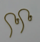 Sgp Gold Plated Yellow or Rose gold Sterling Silver Shepherd Hooks For Earrings