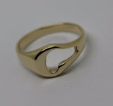 KAEDESIGNS NEW Size 6.5 / N Genuine Solid 9ct yellow gold initial C ring