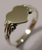 Kaedesigns, Genuine 925 New Childs Solid Sterling Silver Heart Signet Ring