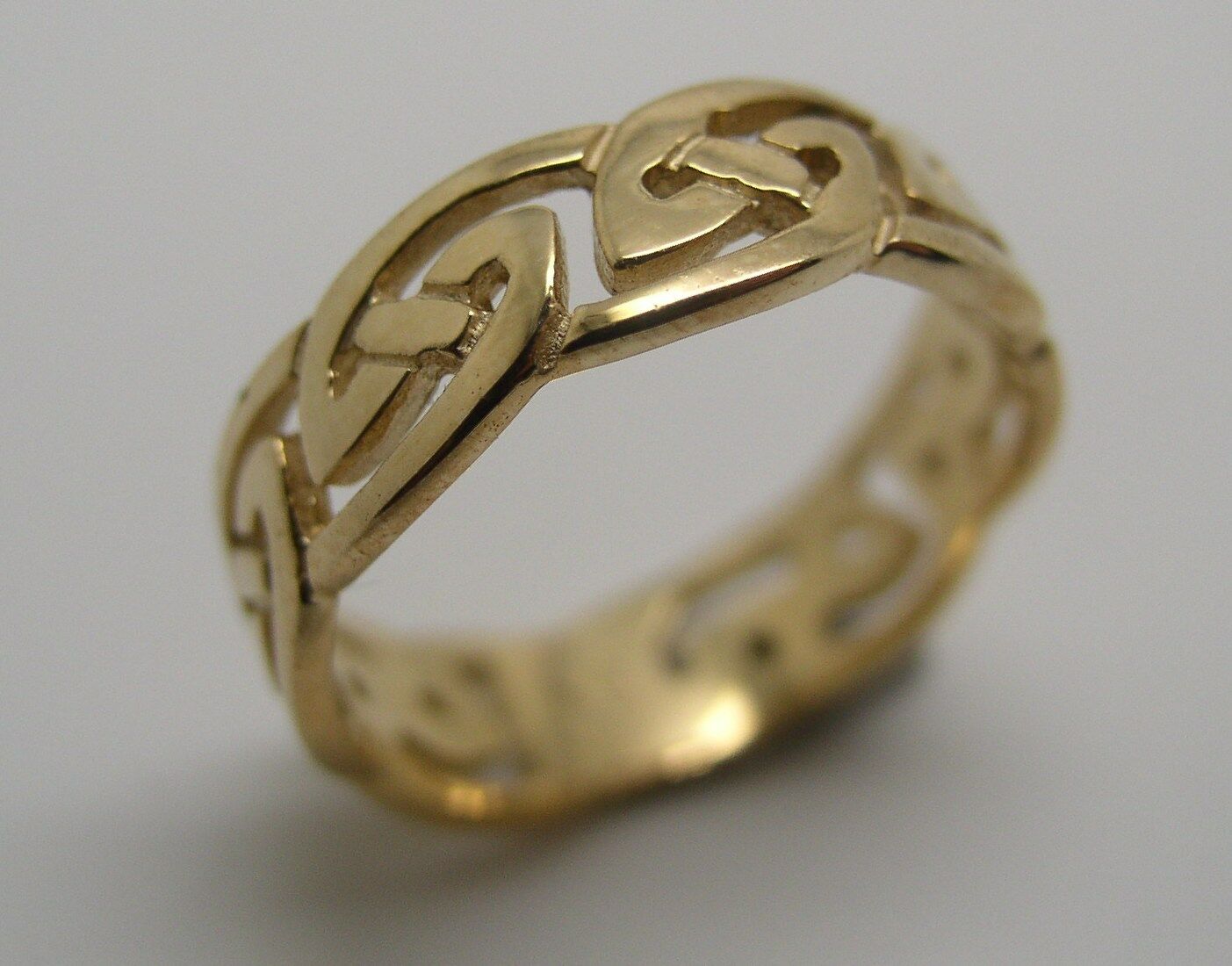 Size T / 9 New Genuine 9ct 9Kt Full Solid Yellow Gold Celtic Weave Ring 274