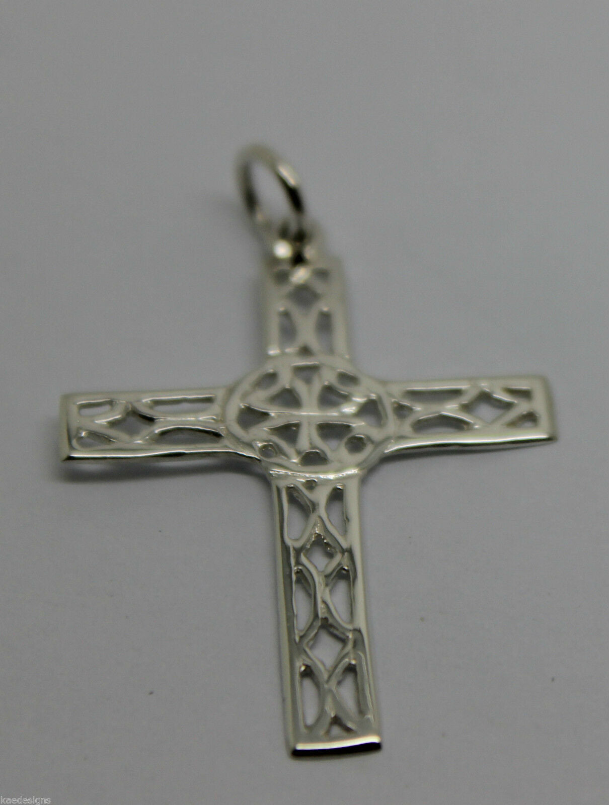 Kaedesigns Genuine Sterling Silver 925 Delicate Filigree Celtic Cross Pendant