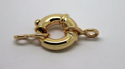 Genuine 9ct 9k 375 Large Yellow Gold Bolt Ring Clasp With Figure 8 Ends 11mm, 13mm, 15mm, 18mm or 20mm