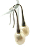 Genuine Sterling Silver Baroque Freshwater Pearl Ball Earrings *Free post