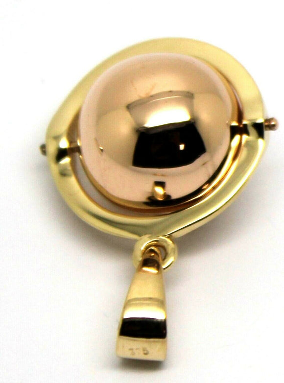 Kaedesigns New Genuine 9ct Rose & Yellow Gold 14mm Ball Drop Pendant