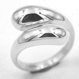 Size O Genuine Solid 9ct 9kt 375 White Gold Chunky Twist Open Fancy Dome Ring