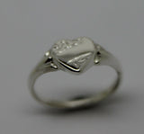 Kaedesigns, Size H New Genuine Sterling Silver 925 Heart Signet Ring 201