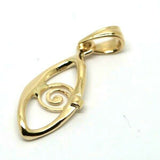 New 9ct 9k Yellow, Rose or White Gold Dangle Drop Pendant with Bale