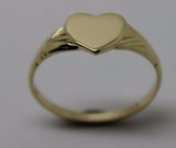 Size M Kaedesigns Solid Genuine New 9ct 9kt Yellow, Rose or White Gold Heart Signet Ring