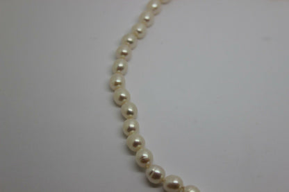 Genuine 9ct Yellow Gold 18mm bolt ring freshwater pearl chain necklace