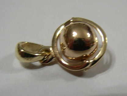 Genuine 9ct 9k Rose & Yellow Gold 8mm Ball Drop Pendant