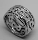 Kaedesigns New Genuine Heavy Solid New 9ct White Gold 12mm Large Celtic Ring