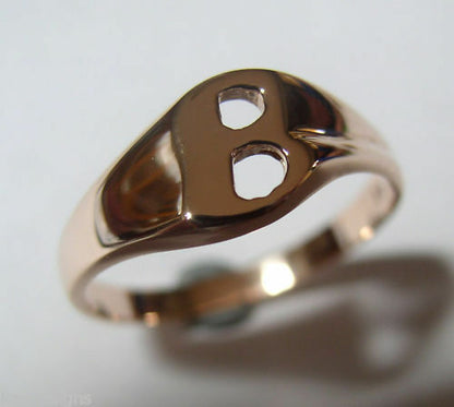 Kaedesigns, Genuine, 9ct 9k Solid Yellow Or Rose Or White Gold 375 Large Initial Ring B