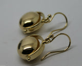 Genuine 9ct Yellow Or White Or Rose Gold 375 Heavy Large Oval Spinner  Earrings