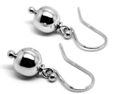Kaedesigns, New Genuine  9ct 9kt Yellow, Rose or White Gold 8mm Euro Ball Drop Earrings