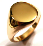 Size T Kaedesigns Genuine 375 9kt 9ct Yellow, Rose or White Gold Full Solid Heavy Signet Ring 318