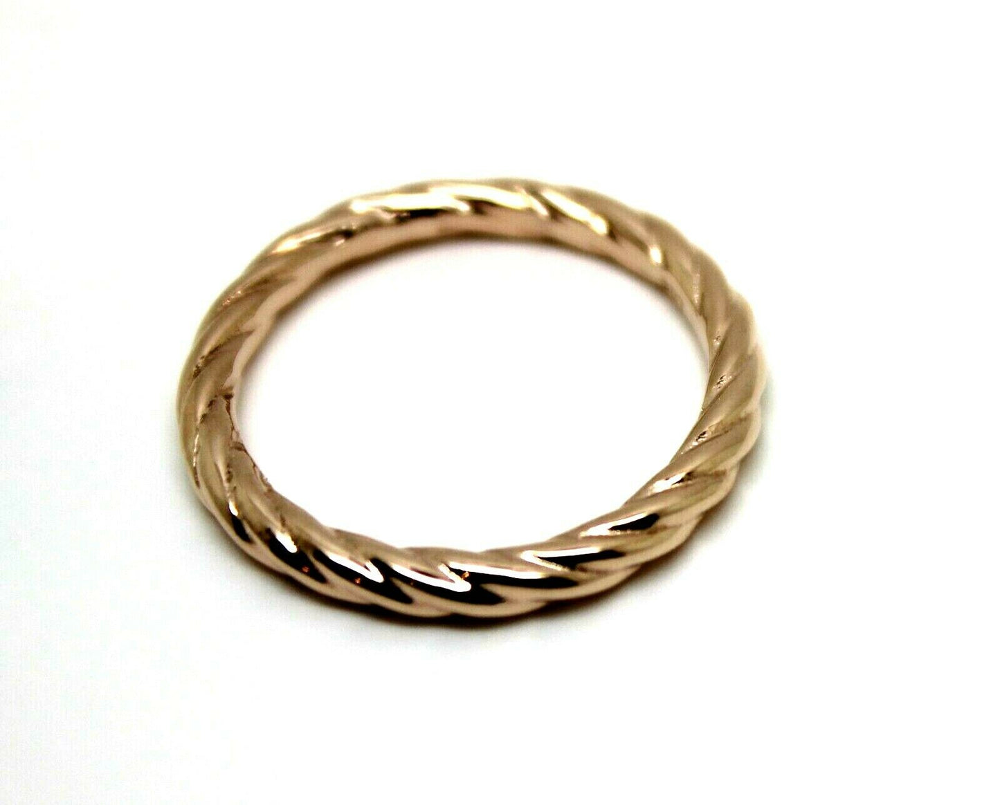 Genuine New 9ct Yellow, Rose or White gold gold dress rope stacker wedding band ring