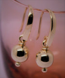 Kaedesigns New 9ct 9kt Yellow, Rose or White Gold 8mm Thick Hook Drop Ball Earrings